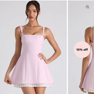 Oh Polly Garden Party collection pale pink mini dress